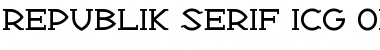 Republik Serif ICG 01 Font