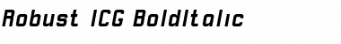Robust ICG BoldItalic Font