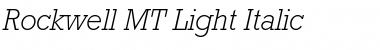 Rockwell MT Light Italic