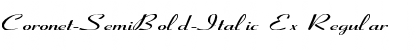 Coronet-SemiBold-Italic Ex Regular Font