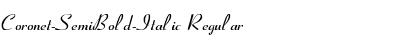 Download Coronet-SemiBold-Italic Font