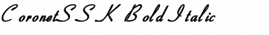 CoronetSSK Bold Italic Font