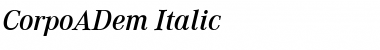 CorpoADem Italic Font
