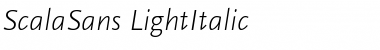 ScalaSans LightItalic Font
