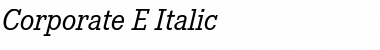 Corporate E BQ Italic Font