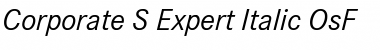 Corporate S Expert BQ Italic Font