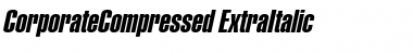 CorporateCompressedExtra Italic Font