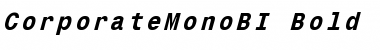 CorporateMonoBI Bold Italic Font