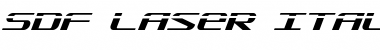 SDF Laser Italic Font