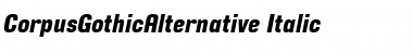 CorpusGothicAlternative Italic Font