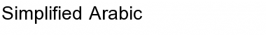 Simplified Arabic Regular Font