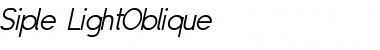 Siple LightOblique Font