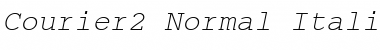 Courier2 Normal-Italic Font
