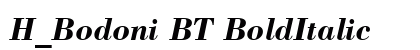 H_Bodoni BT BoldItalic Font Preview H_Bodoni BT BoldItalic Font Preview