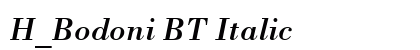 H_Bodoni BT Italic Font Preview H_Bodoni BT Italic Font Preview
