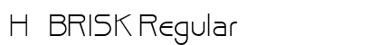 H_BRISK Regular Font H_BRISK Regular Font Preview