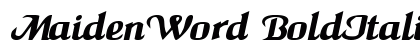 MaidenWord BoldItalic Font Preview MaidenWord BoldItalic Font Preview
