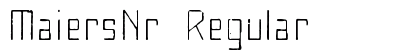MaiersNr8 Regular Font MaiersNr8 Regular Font Preview