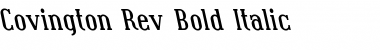 Covington Rev Bold Italic Font