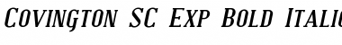 Covington SC Exp Bold Italic Font