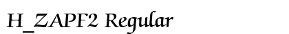 H_ZAPF2 Regular Font H_ZAPF2 Regular Font Preview