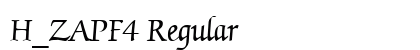 H_ZAPF4 Regular Font H_ZAPF4 Regular Font Preview