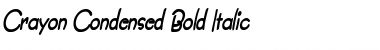 CrayonCondensed Bold Italic Font