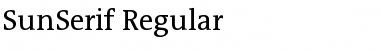 Sun Serif- Regular Font