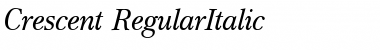 Crescent RegularItalic Font
