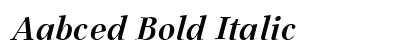 Aabced Bold Italic Font Preview Aabced Bold Italic Font Preview