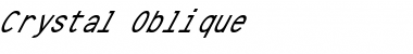 Crystal Oblique Font