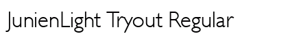 JunienLight Tryout Regular Font JunienLight Tryout Regular Font Preview