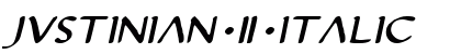 Justinian 2 Italic Font Justinian 2 Italic Font Preview