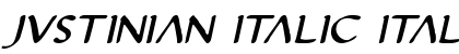 Justinian Italic Italic Font Justinian Italic Italic Font Preview