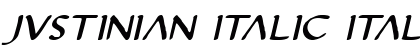 Justinian Italic Italic Font Justinian Italic Italic Font Preview