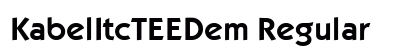 KabelItcTEEDem Regular Font Preview KabelItcTEEDem Regular Font Preview