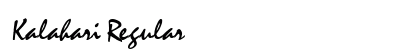 Kalahari Regular Font Preview Kalahari Regular Font Preview