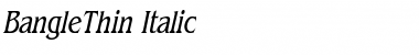 BangleThin Italic Font