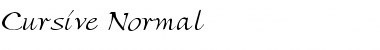 Cursive Normal Font