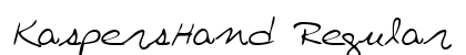 KaspersHand Regular Font KaspersHand Regular Font Preview