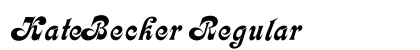 KateBecker Regular Font KateBecker Regular Font Preview