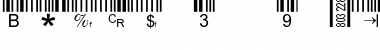 Barcode 3 of 9 Italic