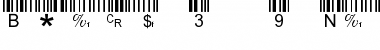 Barcode 3 of 9 Regular
