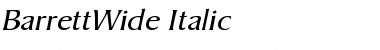 BarrettWide Italic Font