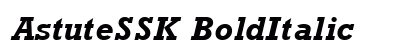 AstuteSSK BoldItalic Font AstuteSSK BoldItalic Font Preview