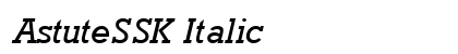 AstuteSSK Italic Font AstuteSSK Italic Font Preview