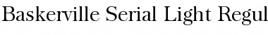 Baskerville-Serial-Light Regular Font