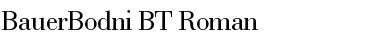BauerBodni BT Roman Font