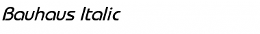 Bauhaus Italic Font