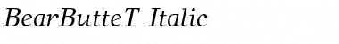 BearButteT Italic